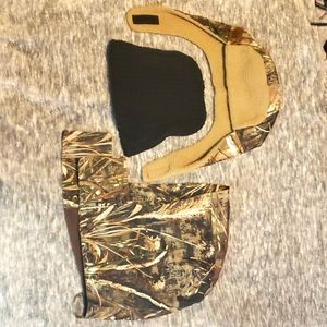 Hunting hat bundle: Camo beanie, black beanie, and detachable camo hood